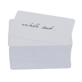 PVC cards with writable back